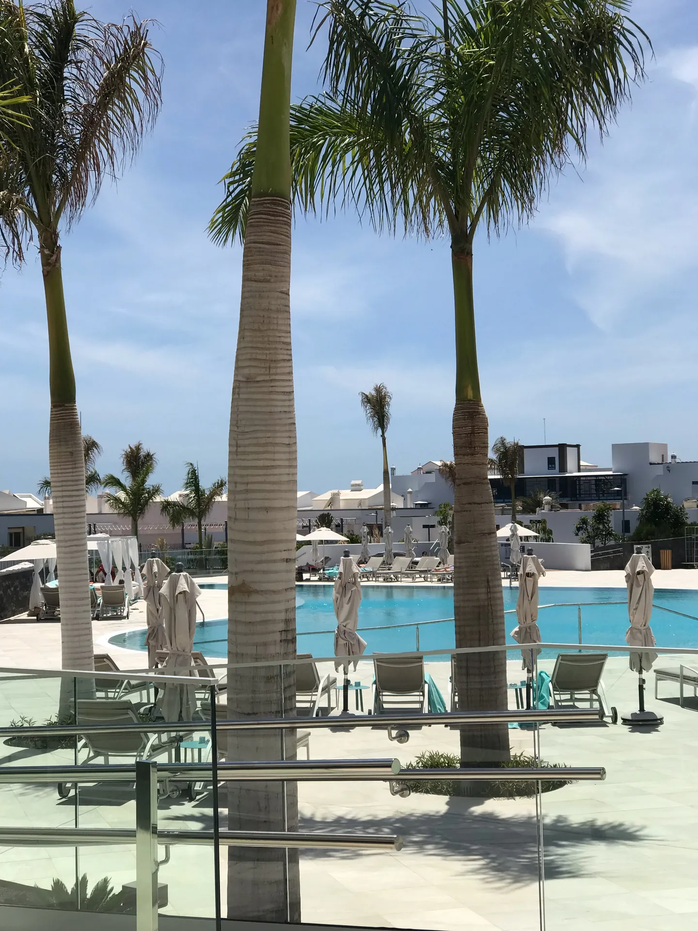 Lanzarote Hotel lava beach puerto del carmen poolbereich palmen liegestuehle