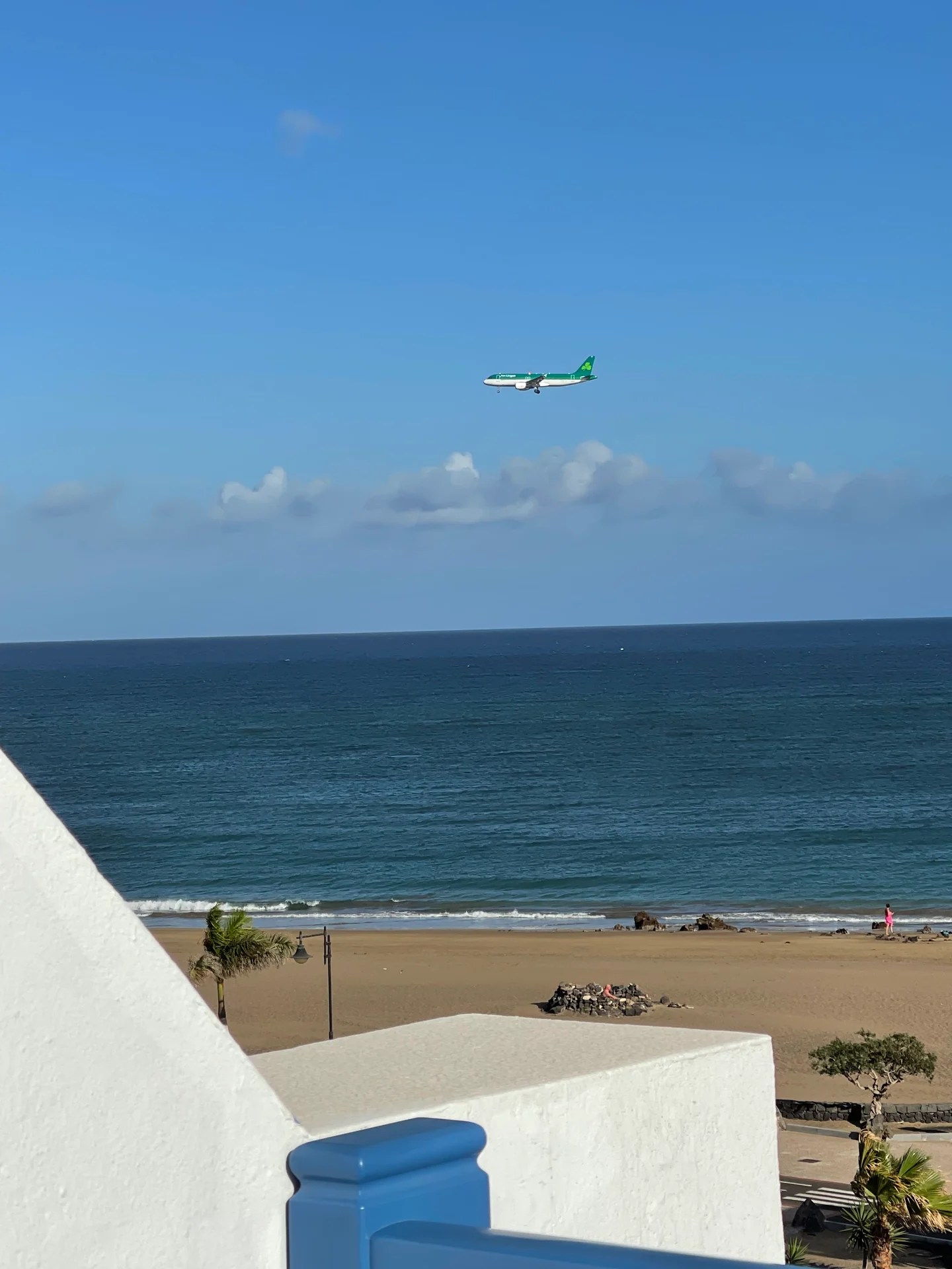 Lanzarote Los pocillos flugzeug kueste meerblick