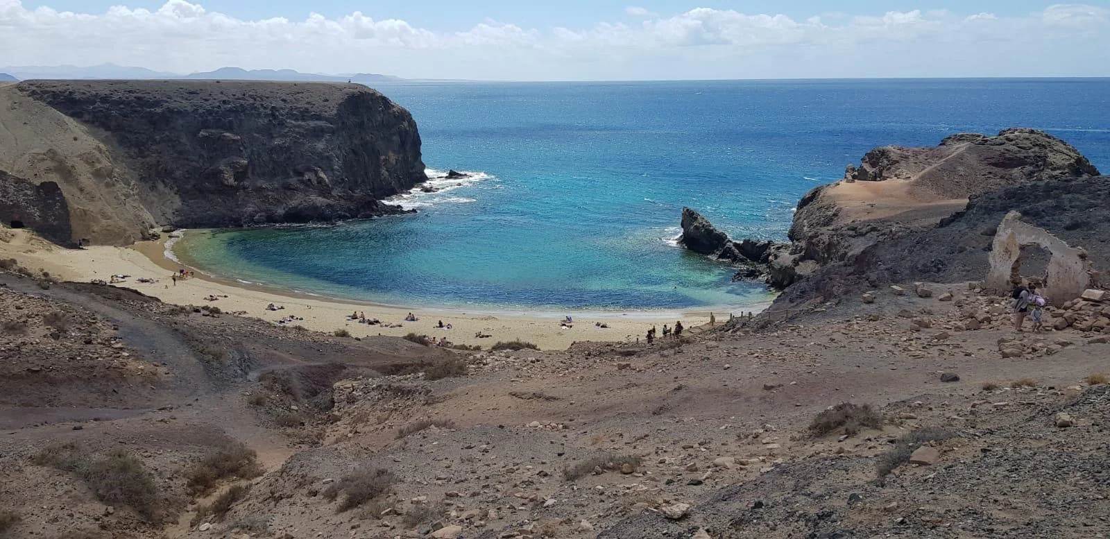 Lanzarote Papagayo strandbucht tuerkises meer