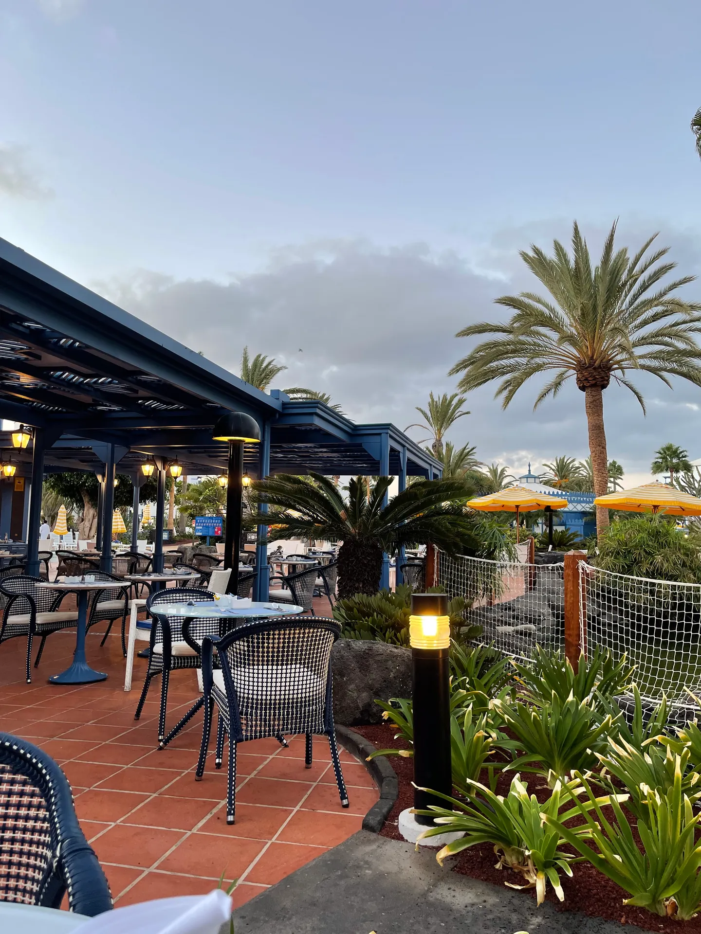 Lanzarote Seaside los jameos playa restaurantterrasse palmengarten