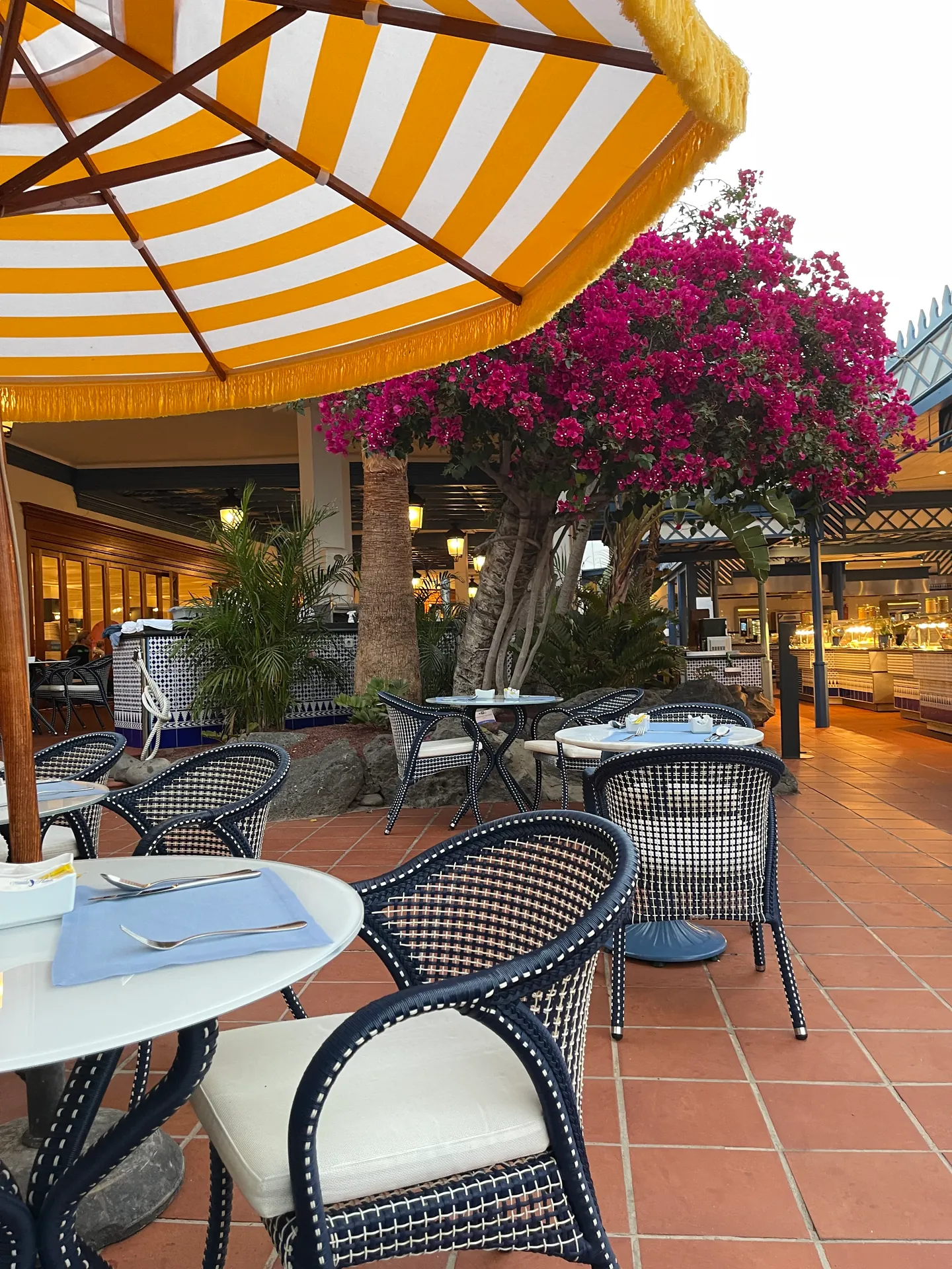 Lanzarote Seaside los jameos playa restaurantterrasse sonnenschirme