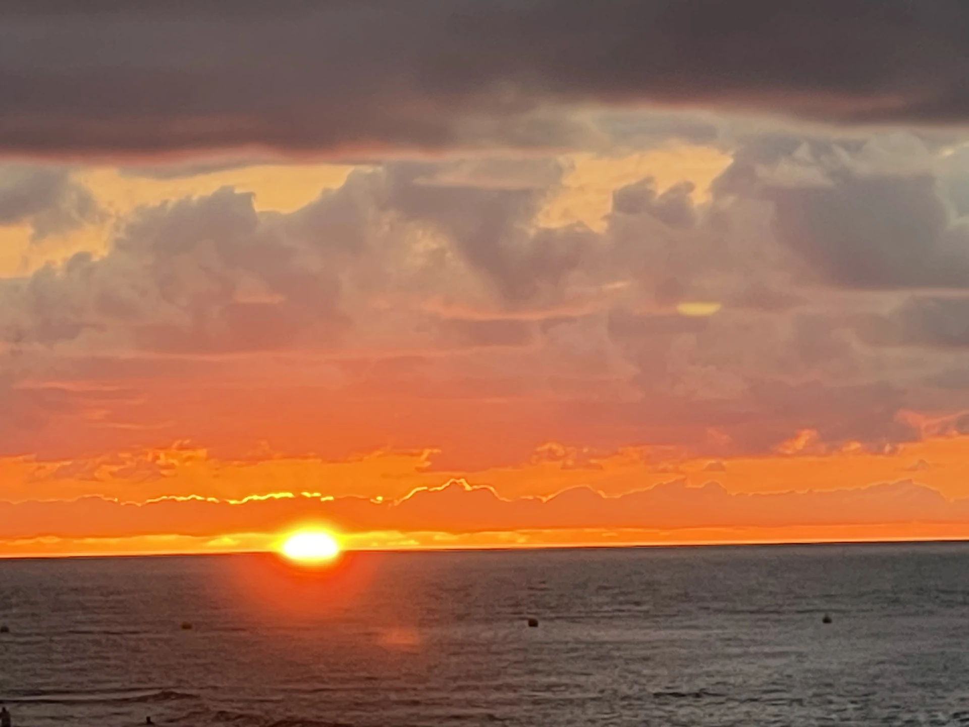 Sonnenuntergang über dem Atlantik, Rabat, Marokko
